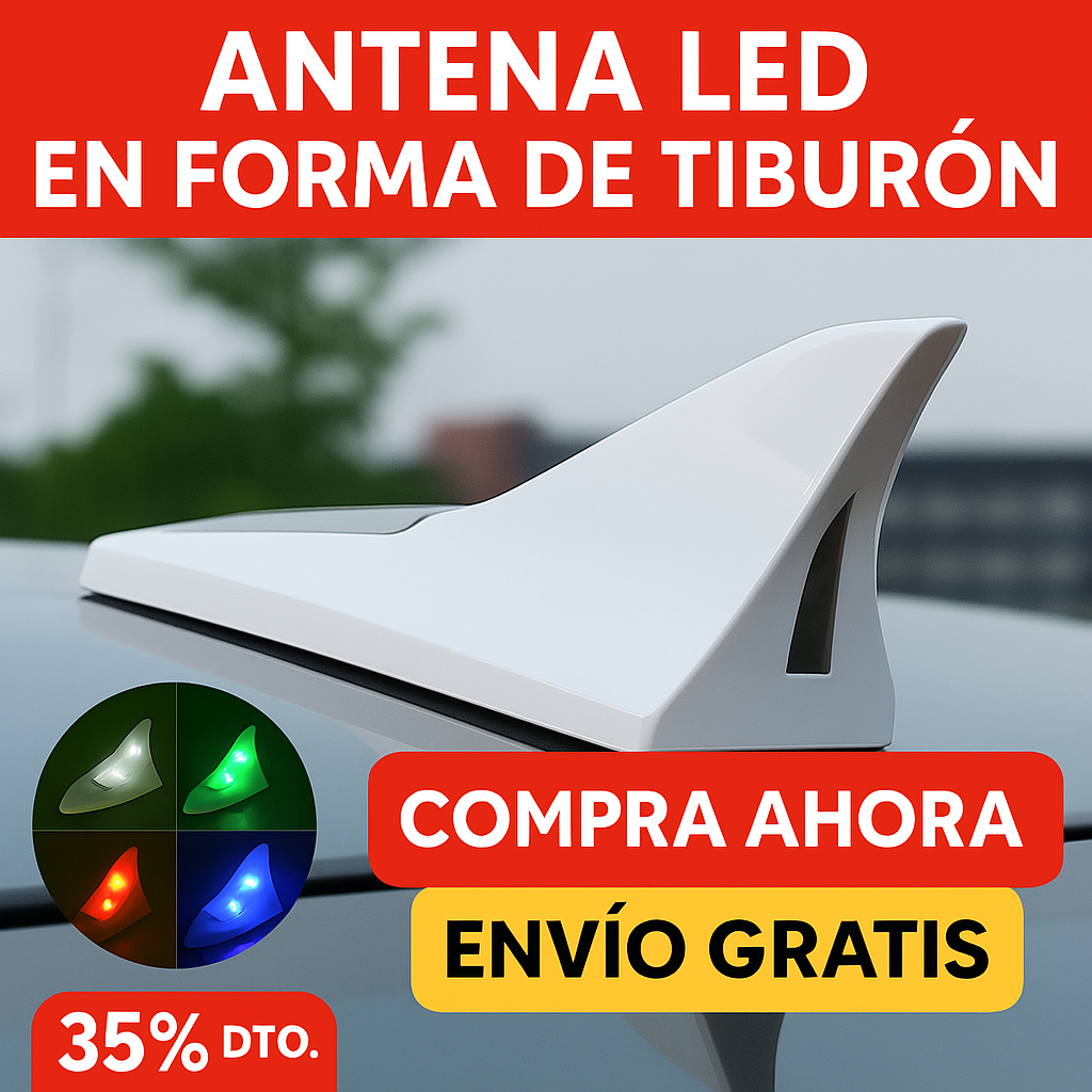 ANTENA TIBURON LED 🦈
